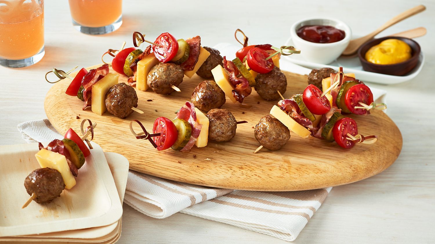 Bacon Cheeseburger Meatball Poppers