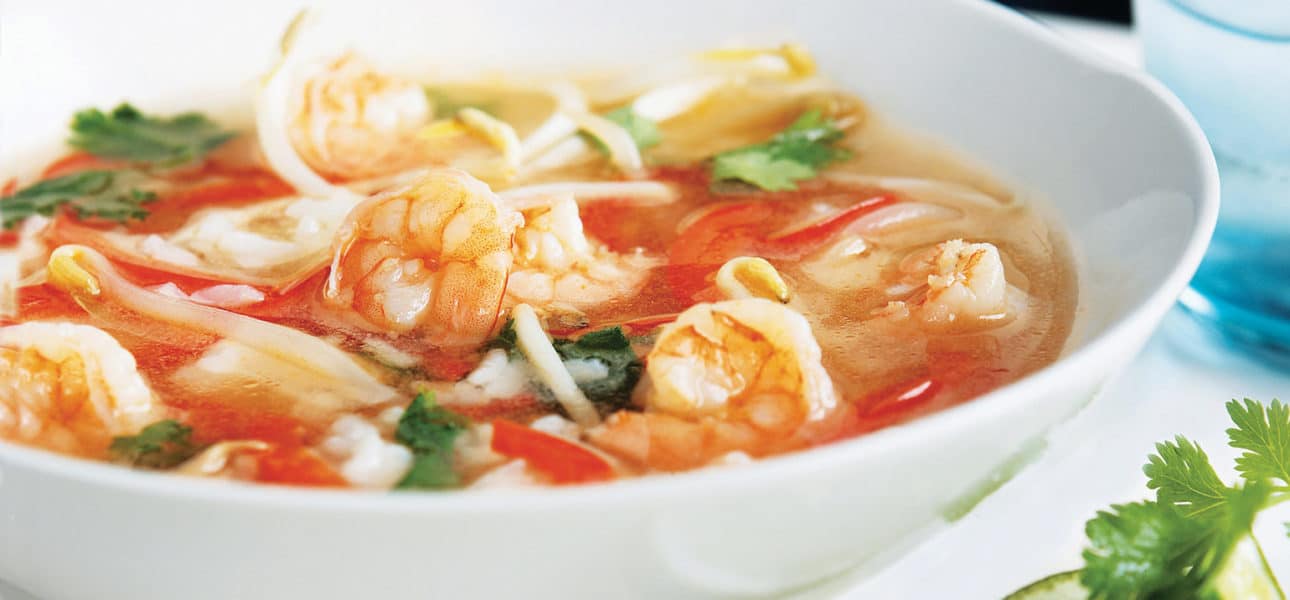 Thai shrimp soup rice