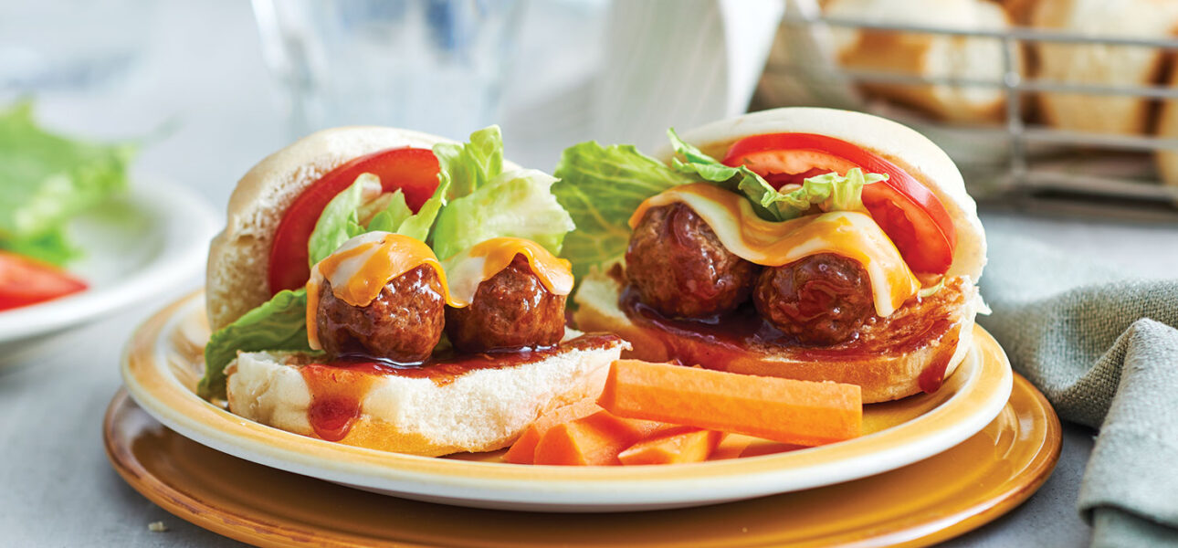 Meatball, Lettuce & Tomato Sliders